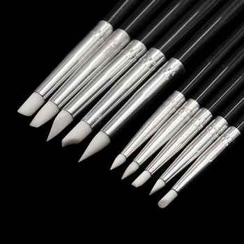 Dental Harz Silikon Gestaltung Stift Pinsel Kunst Pinsel Zahnmedizin Verbund Zement Porzellan Zähne (5 Stück)