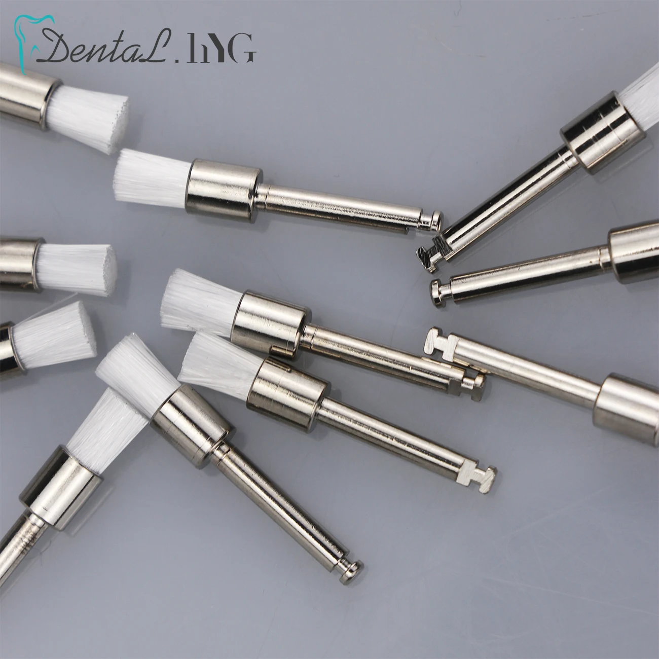 100 teile/beutel Einweg Dental Polierer Nylon Borsten Pinsel – Bild 2
