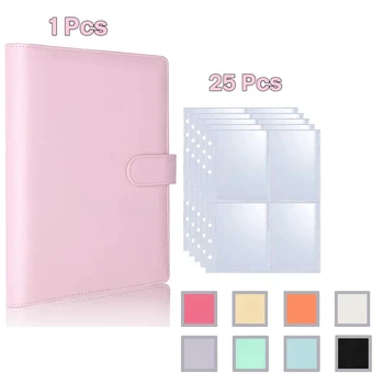 Kpop Fotokarten-Sammelalbum mit 25 Seiten, 4-Taschen-Kartensammler-Album mit 200 Kartenfächern