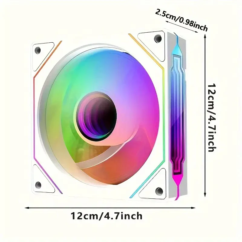 PRISM IV PRO Gehäuselüfter 120 mm 5 V 3-poliges ARGB, 12 V – Bild 3