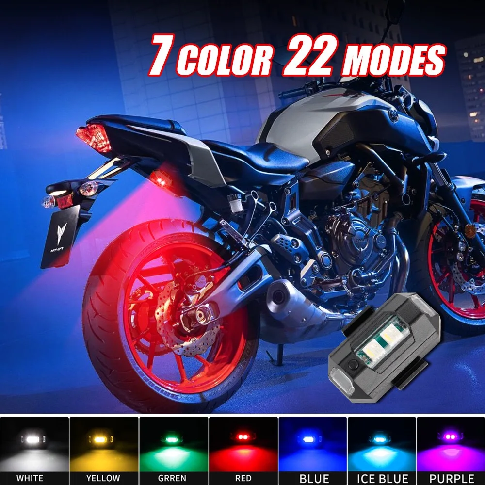 Motorrad Licht Drone Strobe Licht 7 Farbe Mini USB LED – Bild 4