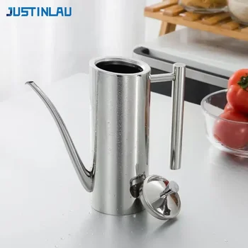 JUSTINLAU 500/700ml Edelstahl Ölbehälter Staubdicht Auslaufsicher Ölflasche Behälter für Sauce Essig Gewürze