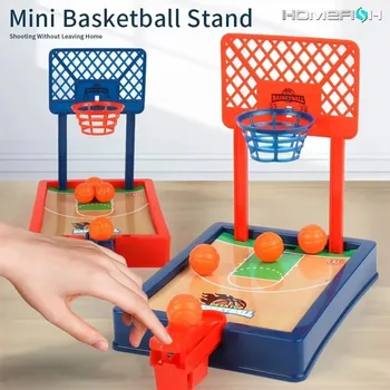 Basketballspiel. Mini-Desktop-Tischplatte, tragbares Reise- oder Bürospielset für drinnen oder draußen