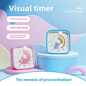 Visueller Timer mit Nachtlicht, Schul-Minute, 60 Minuten Countdown-Timer für Kinder und Erwachsene, Pomodoro