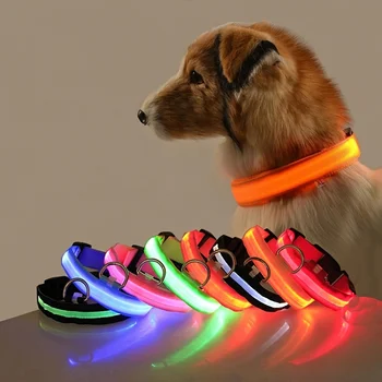 Nylon LED Nacht Sicherheit blinkende Glow In The Dark Hundeleine Hunde leuchtende fluoreszierende Haustier