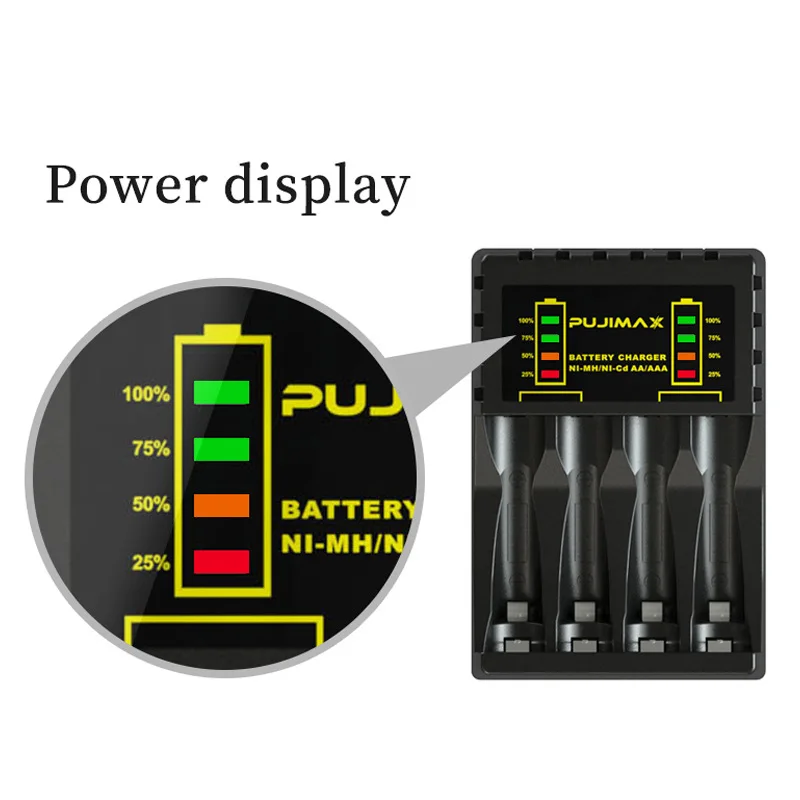 AA/AAA-Batterieladegerät, 4 Steckplätze, intelligente – Bild 2