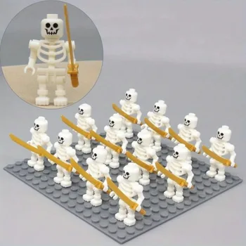 Skelett-Soldaten, Bausteine, Menschen, Halloween-Figuren, Mini-Bausteine, Ninja Bone People, Army Skeleton