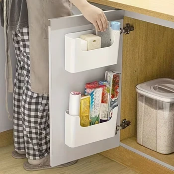 Wandmontierter Schrank mit Tür-Aufbewahrungsbox, Konzipiert für Schrankhaken für Frischhaltefolie