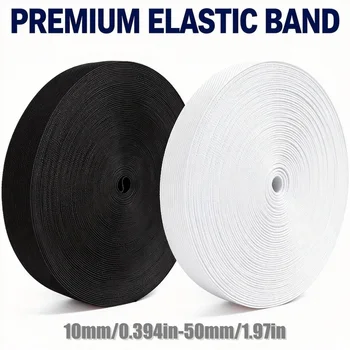 4-8Meter 10mm/12mm/15mm/20mm/25mm/30mm/38mm/50mm Weiß Schwarz Nylon Hohe Elastische Bänder Kleidungsstück