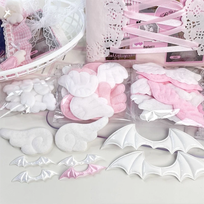 Buntes Material-Set mit rosa Schleifen-Spitzen-Accessoires