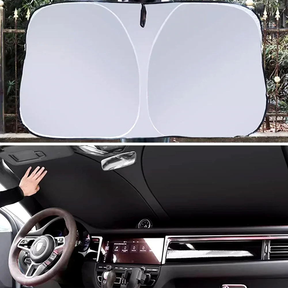 Auto-Sonnenschutzschirm für die Windschutzscheibe, faltbarer – Bild 6