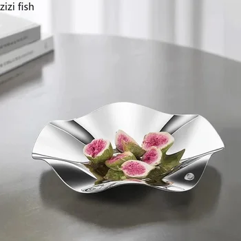 Edelstahl Obst Tablett Unregelmäßige Süßigkeiten Tablett Getrocknete Obst Tablett Snack Tabletts Schmuck