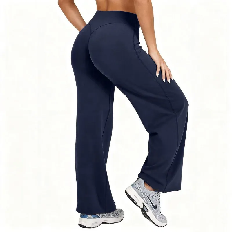 Frauen Plus Größe Yoga Breite bein Hosen Hohe Taille Dehnbar – Bild 2