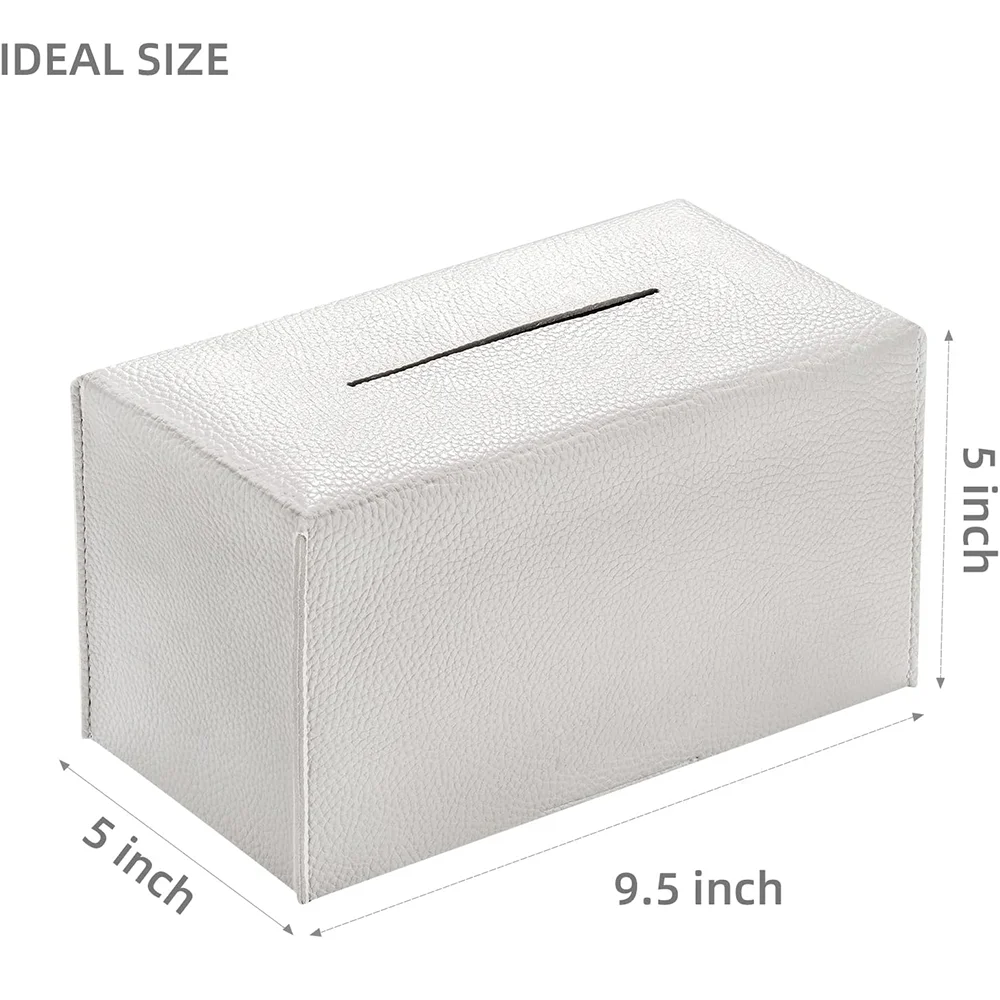 Taschentuchbox-Abdeckung, raffiniertes PU-Leder, faltbarer – Bild 5