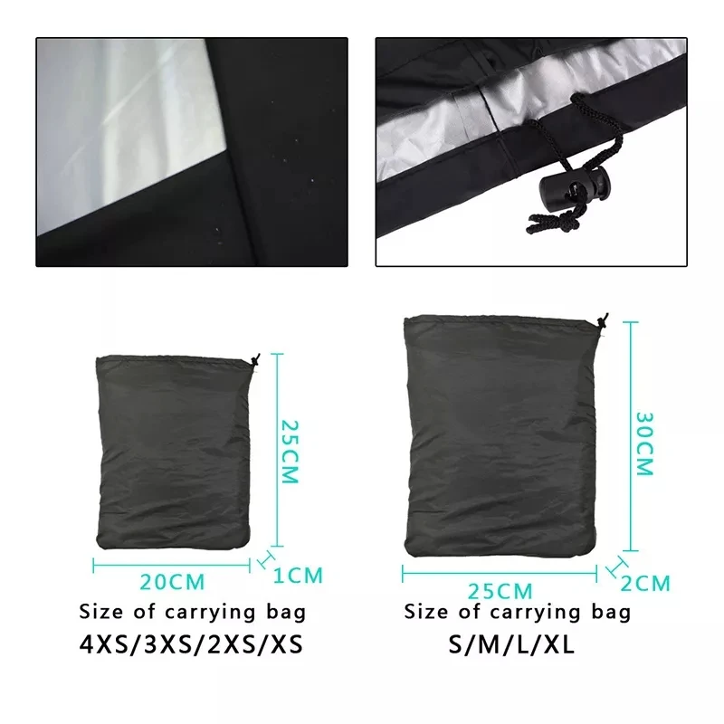 Schwarz Wasserdichte BBQ Abdeckung Outdoor BBQ Zubehör Grill – Bild 4