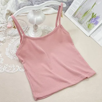 Sommer Neues einfarbiges kleines Leibchen für Mädchen und Studenten, mit schlankmachendem Look und einer