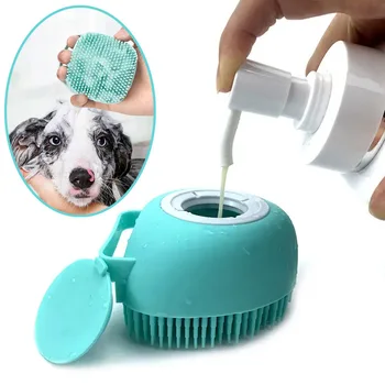 Badezimmer Welpen Großer Hund Katze Bad Massage Handschuhe Bürste Weiche Sicherheit Silikon Haustier Zubehör