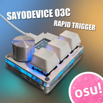 SayoDevice Rapid Trigger Magnetische Schalter RGB Musik Spiel Tastatur Lautstärkeregler Für O3C DJMAX SDVX