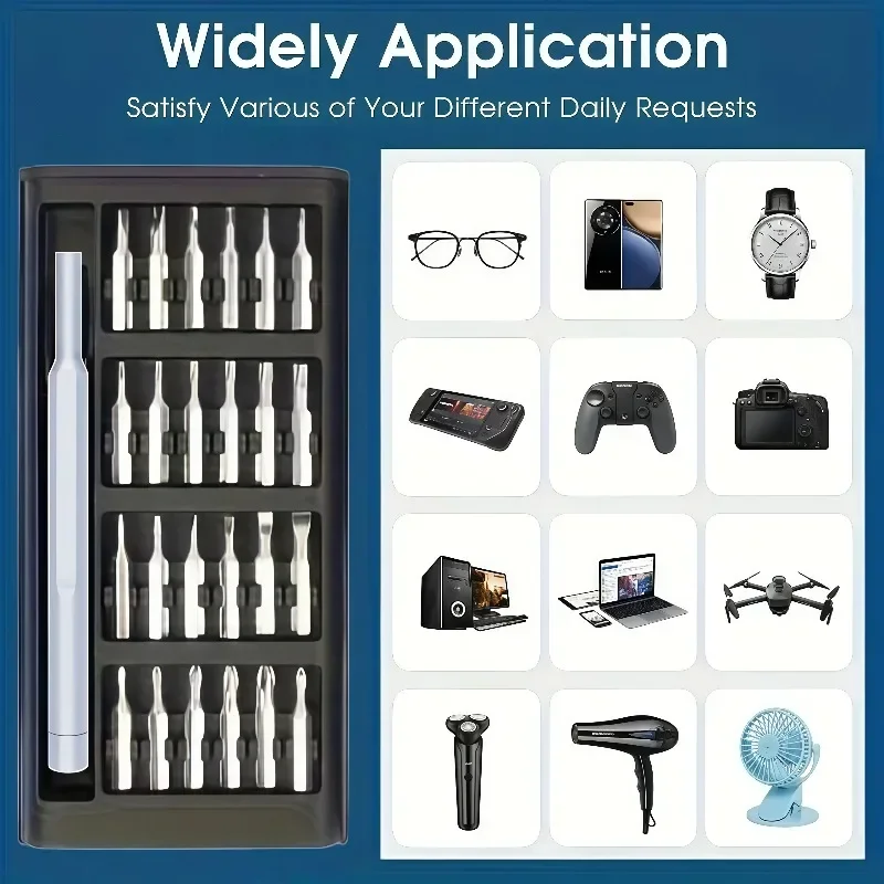 25-in-1 Mini-Schraubendreher-Set, Flachkopf- und Kreuzförmige – Bild 5