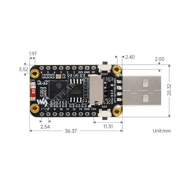 ESP32-S3-Entwicklungsboard mit 1,47-Zoll-LCD, 240 MHz – Bild 6