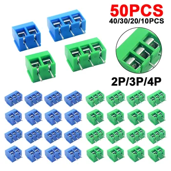PCB Terminal Block Stecker Pitch 5,0mm KF301 Gerade Pin 2P 3P Schraube PCB terminal Blöcke Stecker Sortiment