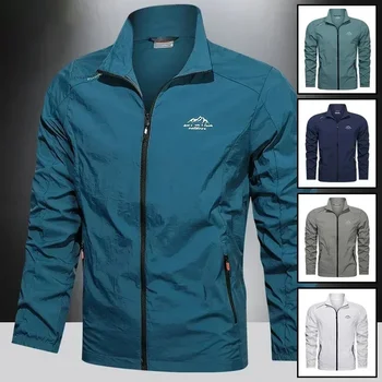 UPF100+ Herren Sommer-Windjacke, Reißverschlusstaschen, UV-Sonnenschutz, Jacken, atmungsaktiv, ultraleichte