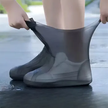 1 Paar Gummi-Regenstiefel-Überschuhe für den Außenbereich, wasserdichte Silikon-Überschuhe