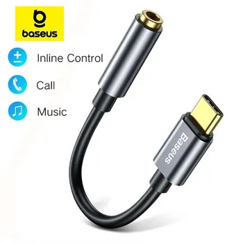 Baseus Typ C auf 3,5 mm Kopfhöreranschluss AUX USB C Kabeladapter für Huawei P40 P30 Pro Xiaomi 10 9 Typ C