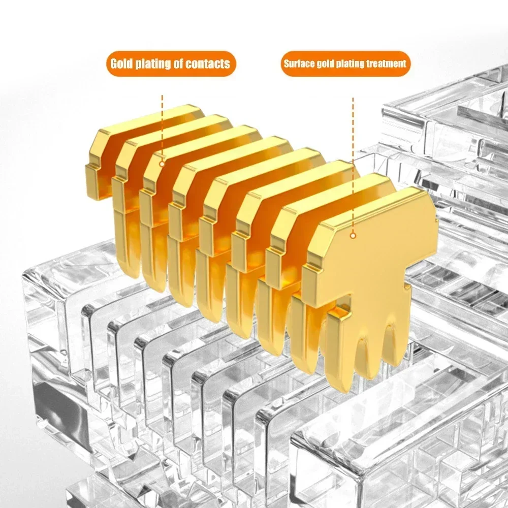 1–50 Stück RJ45 CAT6 CAT5e Pass Through Connectors Crystal – Bild 5