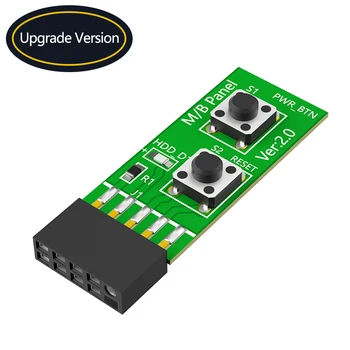 2x5-Pin zum Zurücksetzen/Ein-/Ausschalten des Schalttafel adapters mit LED-Anzeige für Desktop-PC