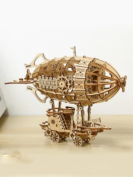 3D-Holzpuzzle, Luftschiff-Modellbausätze für Erwachsene, Modellbausatz, Denkaufgabe für Erwachsene, um