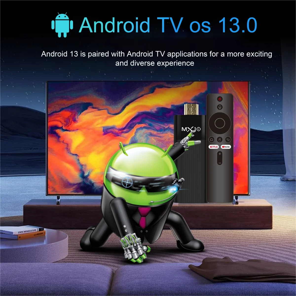 MX10-F3 Stick Neue Android13.0 2GB 16GB Allwinner H313 Guter – Bild 5
