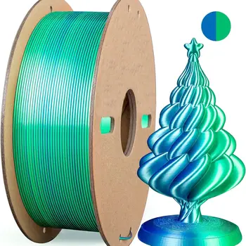 Mehrfarbiges 3D-Drucker-Filament, Dual/Tri/Twist/Magic Color 1,75mm PLA Glänzendes Druckfilament, 250g