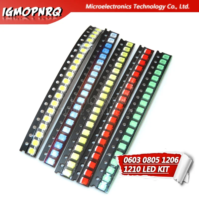 100 stücke = 5 farben x 20 stücke 1210 1206 0805 0603 led