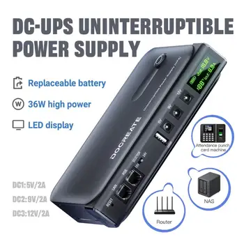 36 W DC1036L USV unterbrechungsfreie Stromversorgung 5 V-24 V Ausgang 18650 austauschbare Batterie für Router