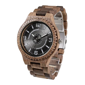 Praktische Handgefertigte Holz-Armbanduhr für Herren Ultraleichter Komfort-Stil für Tägliches Tragen