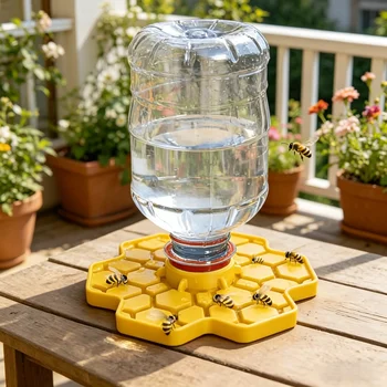 Bienen-Wasserspender mit Sitzstange, sichere Trinkstation für Honigbienen für Garten und Terrasse