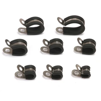 Mit Gummi ausgekleidete P-Clips, Kabelmontage, Schlauch, Rohrschelle, Befestigungsrohre (10 Stück)