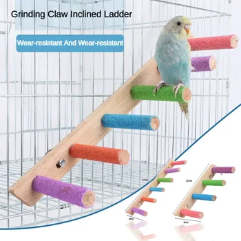 4/6/8 Schritt Vogel Klettern Leiter Haustier Interaktive Leiter Papagei Schleifen Krallen und Zähne Klettern