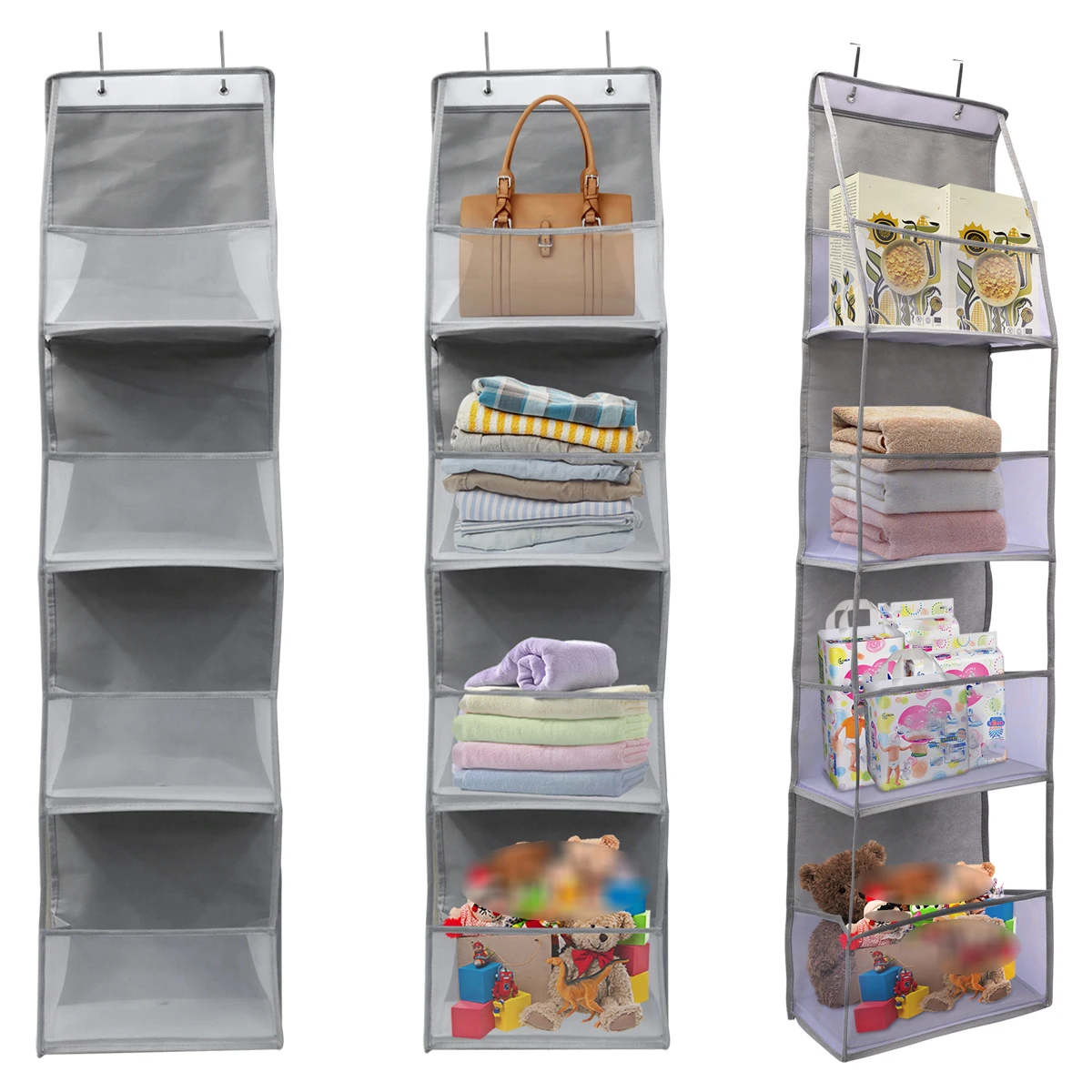 1pc 4/6 Schicht Über Die Tür Hängen Organizer Kosmetik Wand – Bild 2