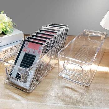 Transparente Wimpern-Aufbewahrungsbox, Make-up-Organizer, falsche Wimpern, Kleber, Palettenhalter, Pfropfen