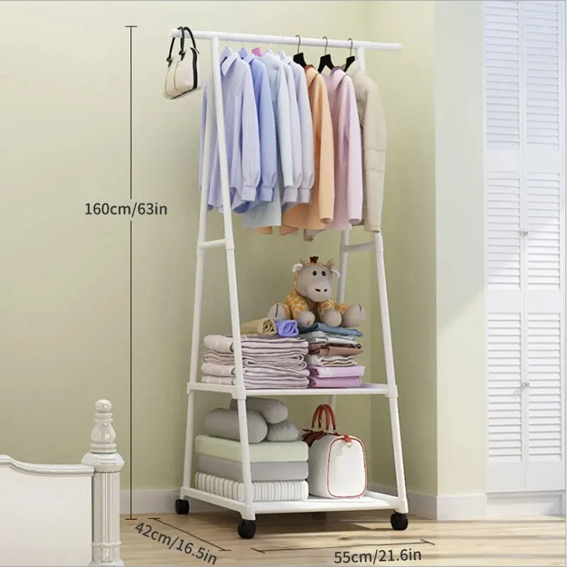 Einfacher Kleiderbügel, Hutablage, bodenmontierter – Bild 3