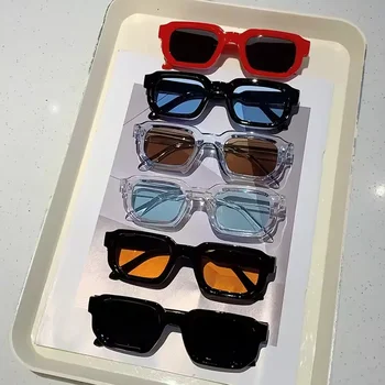 Männer Vintage Rechteck Rahmen Sonnenbrille Mode Retro Sonnenbrille Luxus Marke Design Gläser UV400 Brillen
