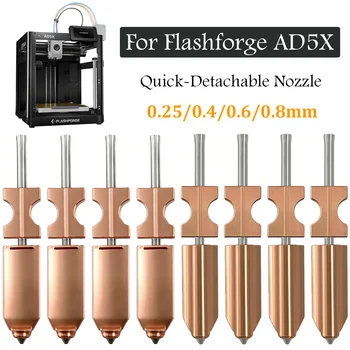 FlashForge Ad5x Düse HTR 550 ° C Gehärtetes 0,25 0,4 0,6 0,8 32mm³/s High-Flow Ad5x Zubehör Schnell