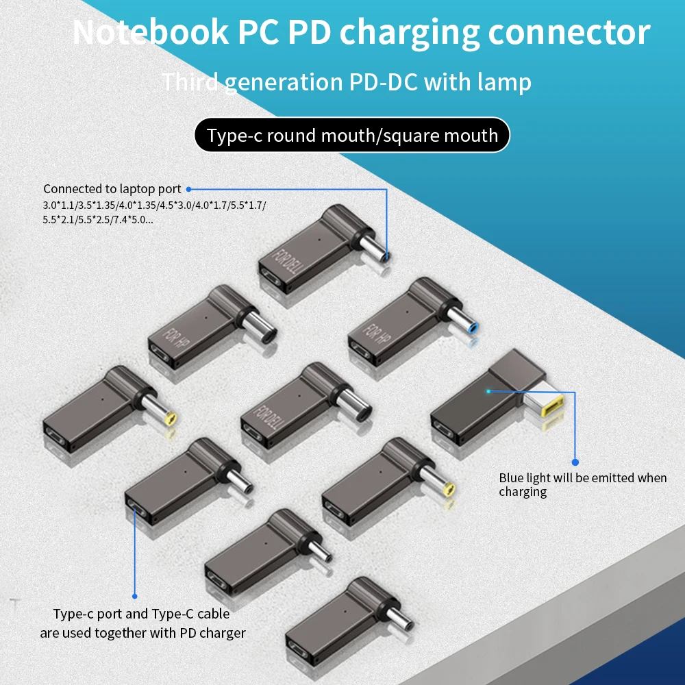 TISHRIC Laptop Power Ladegerät Netzteil Stecker Adapter PD – Bild 2