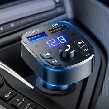 Bluetooth 5.0 FM-Transmitter mit MP3-Player und 2× USB-Ladeanschluss