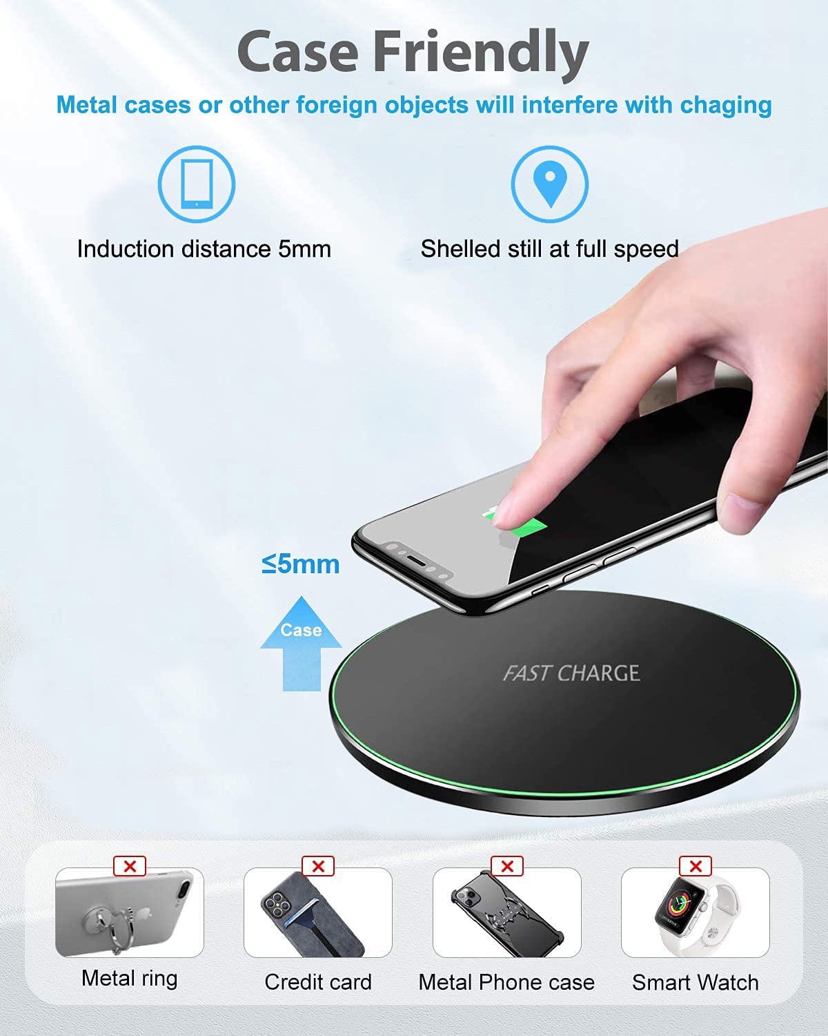 Kabelloses Ladepad 50 W für iPhone und Samsung, Induktion – Bild 6