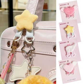 Niedlicher Cartoon-Puppen-Schlüsselanhänger Kreativer Engelsflügel-Taschenanhänger Display-Schnalle DIY