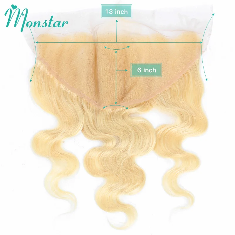 13x6 Spitze Frontal 613 Blonde Brasilianische Remy Echthaar – Bild 2