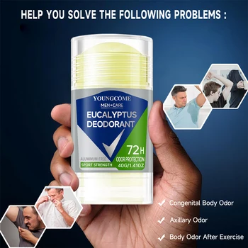Deodorant für Männer, Roll-on-Flasche, reduziert Schwitzen, Geruchsentferner, Achsel-Körper-Deodorant-Stick